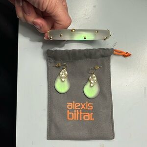 Alexis Bittar earrings and matching bracelet